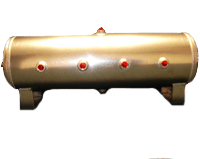 LRD-8 1/2 Gallon Aluminum Air Tank (8) 1/2" ports 32"L X 9.5" diameter 12.5"H EQUIVALENT TO AIR LIFT 10994 DOT APPROVED PN 111196