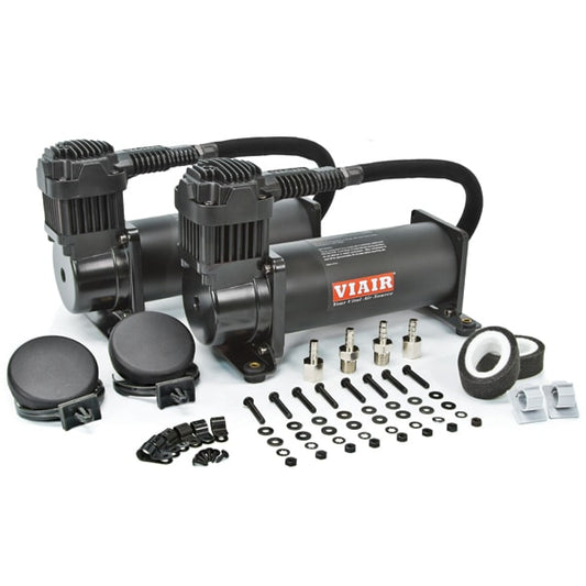 VIA44442 Viair 444C "Stealth Black" Dual Pack (2) 444C 200psi Stealth Black Compressors *100% Duty @ 100psi