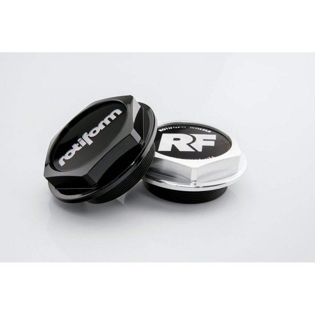 Rotiform Hex Center Cap with "RF" logo - Machined Silver