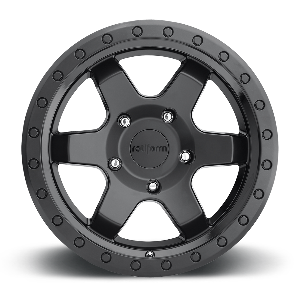 Rotiform SIX-OR Cast Wheel - Matte Black Center w Gloss Black Ring