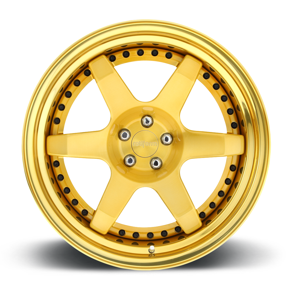 SIX Custom Forged - Brushed Gloss Clear / Hi Luster Gold