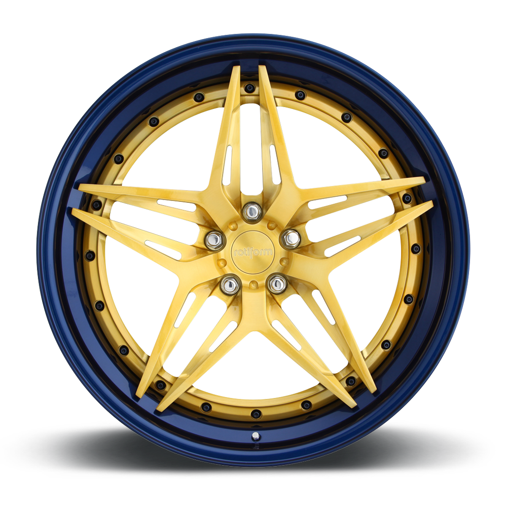 VDA Custom Forged - Brushed Candy Gold w/ Nissan Ray Blue