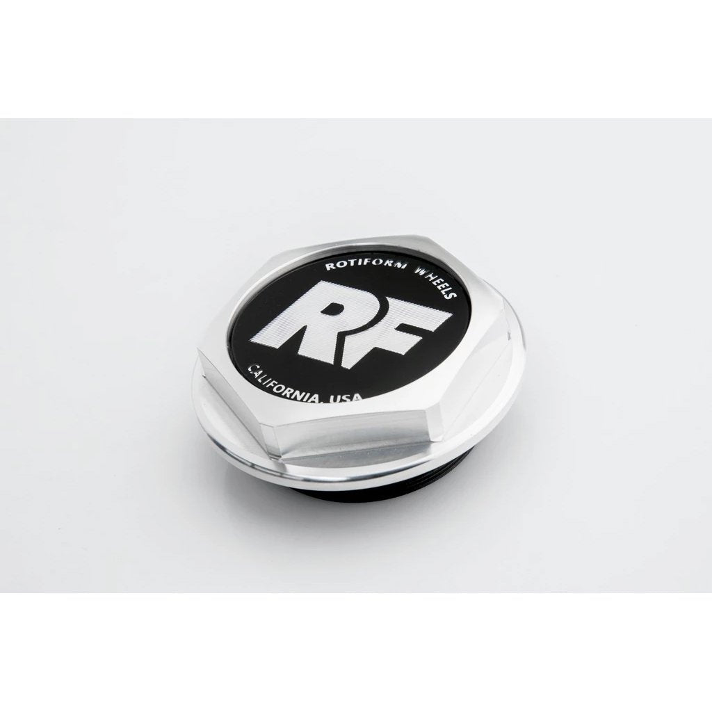 Rotiform Hex Center Cap with "RF" logo - Machined Silver